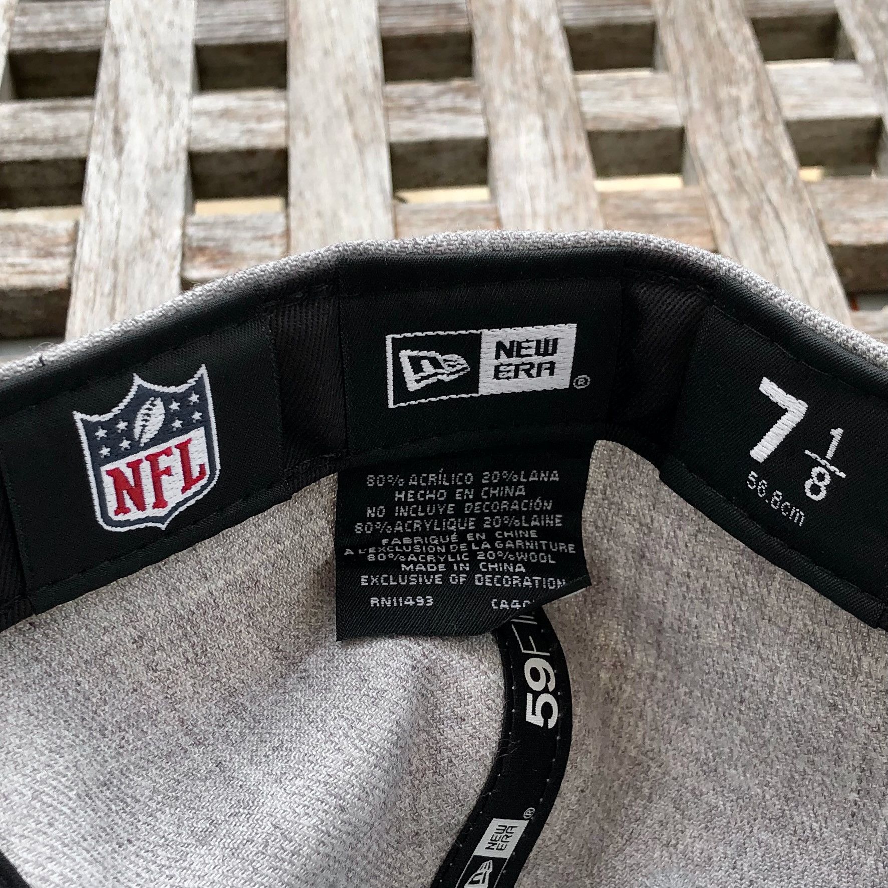 New Era Carolina Panthers Logo NFL 59FIFTY Heather Gray Hat 7 1/8 Size ONE SIZE - 5 Thumbnail