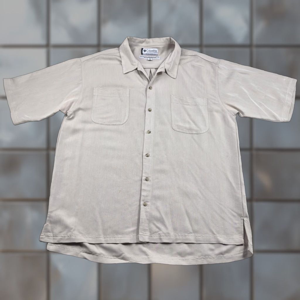 Vintage Columbia GRT Shirt Mens XL Button-Up Beige Twill Short Sleeve Casual Camp/Vintage no Size US XL / EU 56 / 4 - 1 Thumbnail