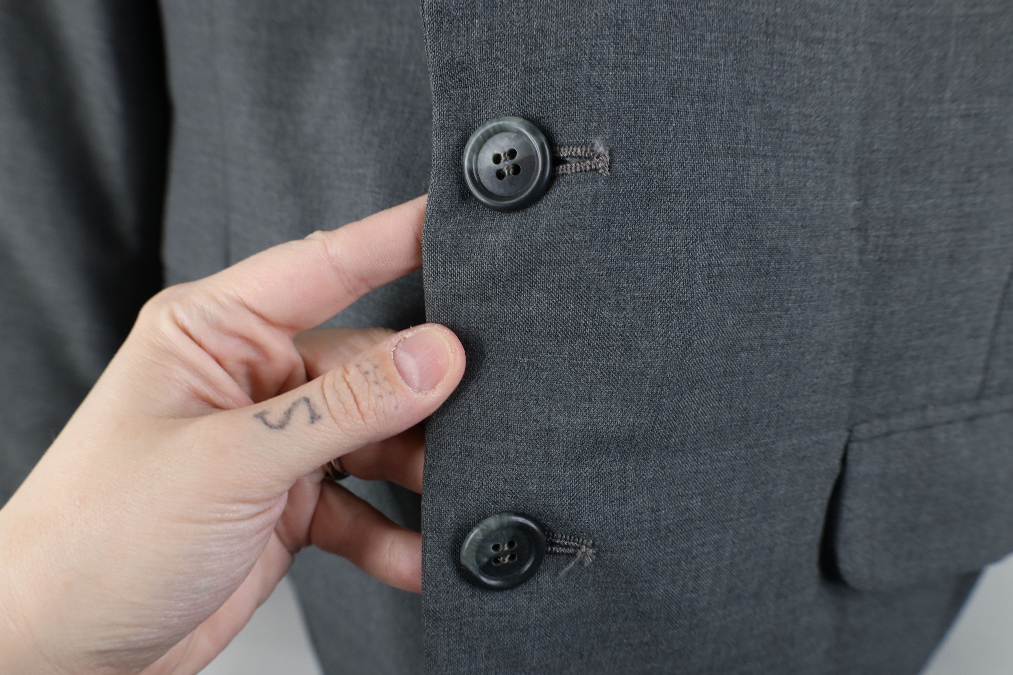 Vintage Vintage 70s Streetwear Blazer Suit Jacket Sharkskin Gray USA Size US XL / EU 56 / 4 - 4 Thumbnail