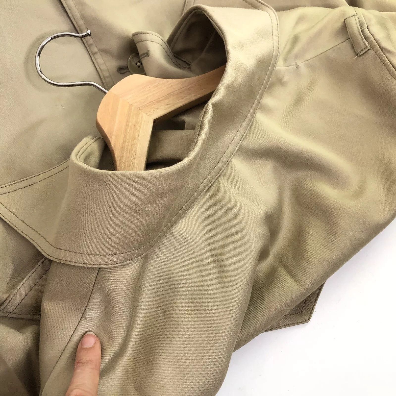 London Fog Women Trench Coat Sz 8 Beige Tan Weatherwear Single Breast Size M / US 6-8 / IT 42-44 - 11 Thumbnail