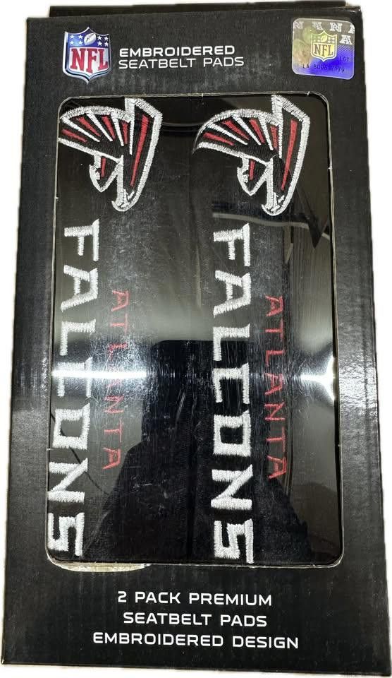 Designer Atlanta Falcons Seat Belt Pad Cover Embroidered Size ONE SIZE - 1 Thumbnail