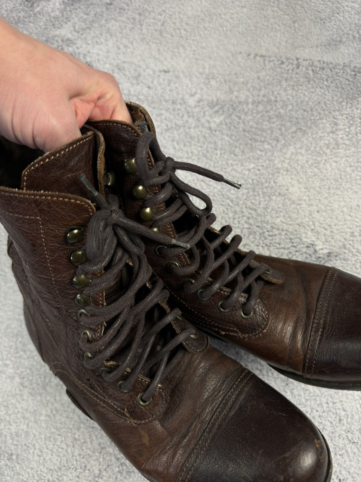 Dolce & Gabbana × Vintage DOLCE GABBANA Vintage Leather Unisex Boots Shoes Brown Size US 10 / IT 40 - 6 Thumbnail
