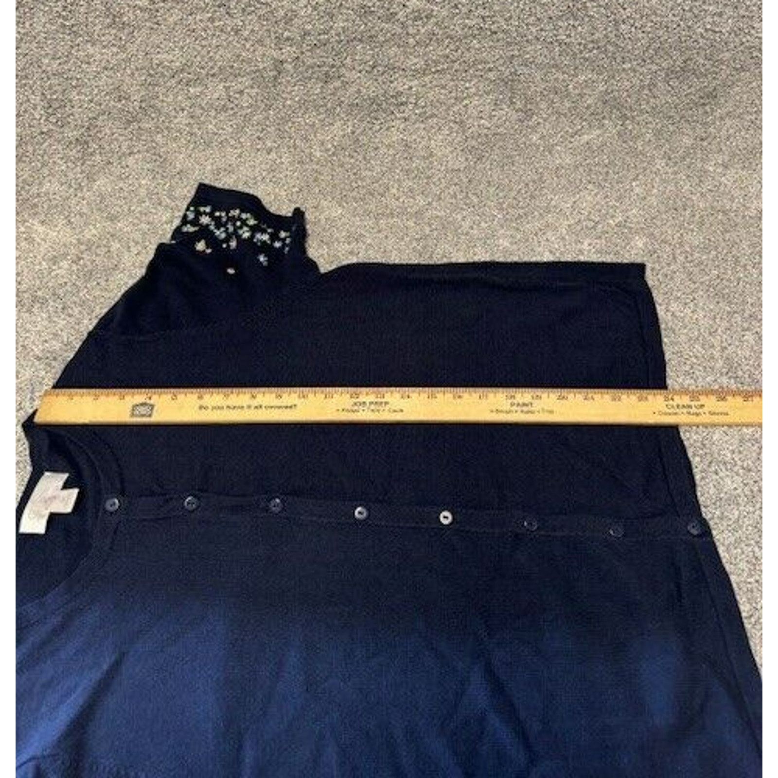 Other CJ Banks Top Plus 1X Floral Embroidery Navy Grandmacore Y2K Size XL / US 12-14 / IT 48-50 - 3 Thumbnail