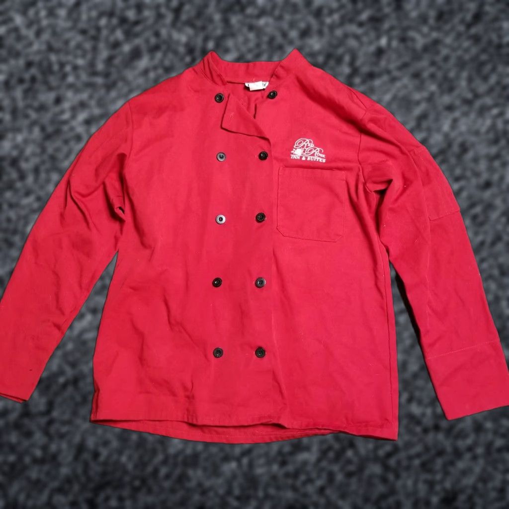 Vintage CHEF WEAR WOMEN'S M LONG SLEEVE JACKET CHEF COAT Red Rose Inn Plant City FL Size M / US 6-8 / IT 42-44 - 1 Thumbnail