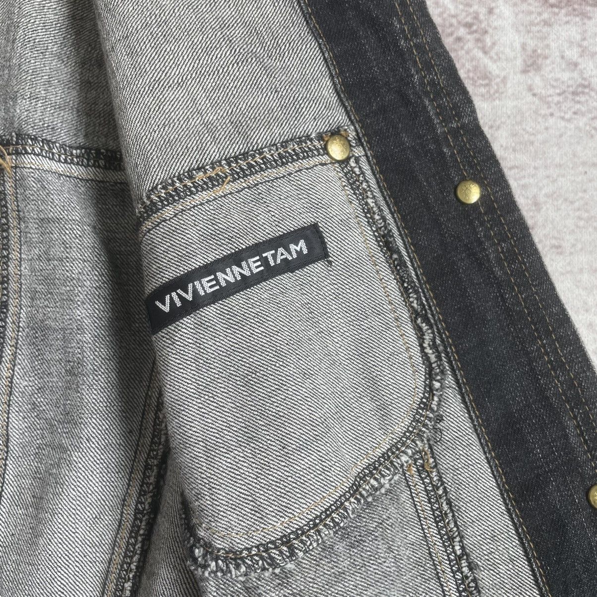 20471120 × Beauty Beast × Vivienne Tam Vintage 90s Vivienne Tam Dragon Denim Jacket Size XS / US 0-2 / IT 36-38 - 3 Thumbnail