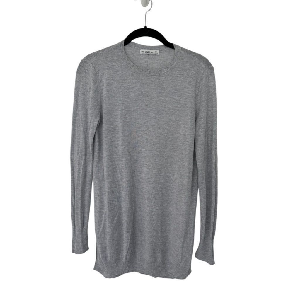Zara Zara Knit SZ S grey lightweight sweater Size S / US 4 / IT 40 - 1 Thumbnail