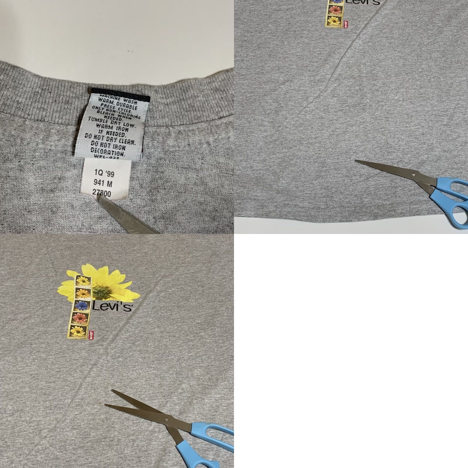 Vintage VINTAGE Levis T Shirt Women’s 3X Gray Sunflowers USA Made Short Sleeve Crew Neck Casual Size XXL / US 16-18 / IT 52-54 - 8 Thumbnail
