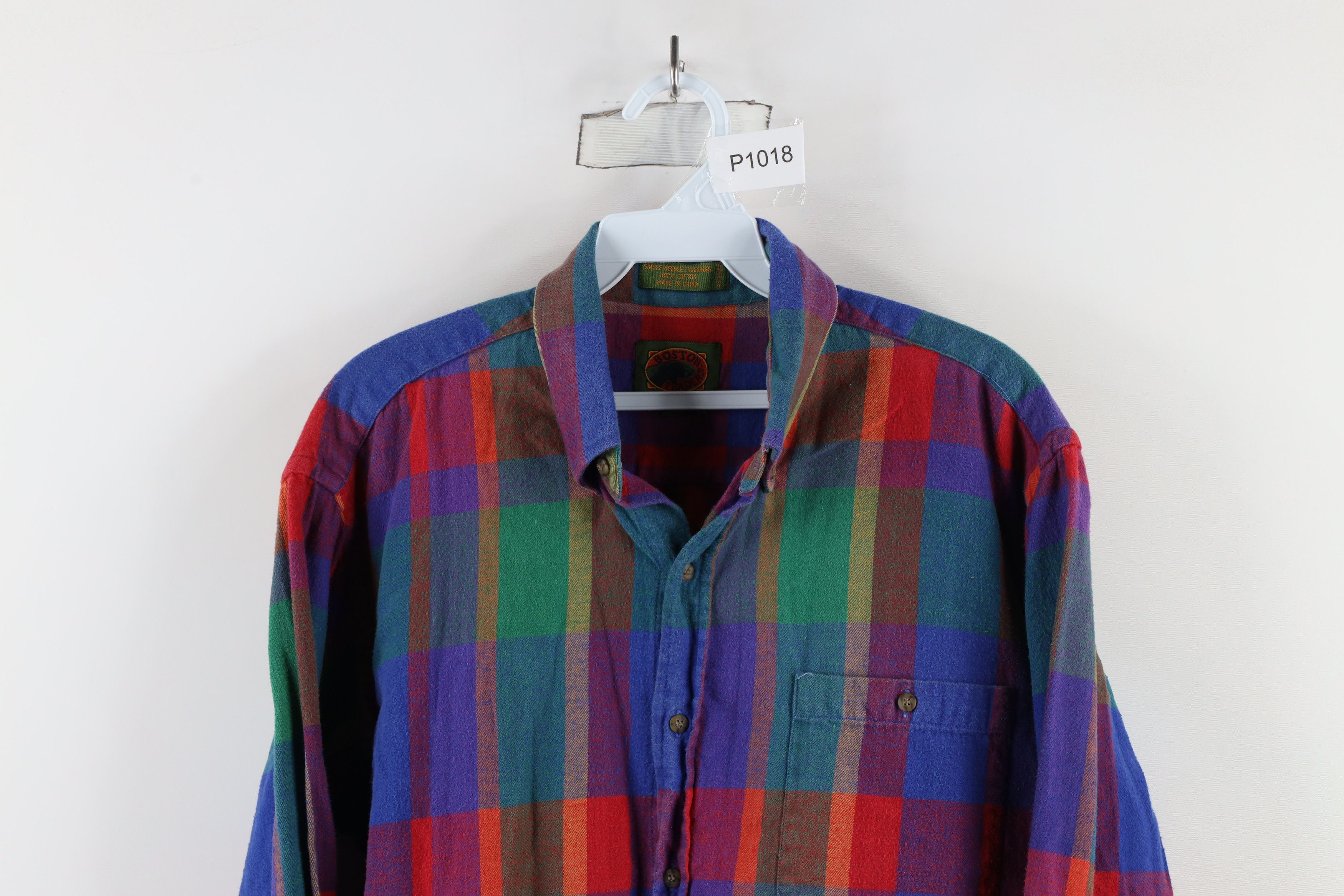 Vintage Vintage 90s Streetwear Plaid Flannel Button Down Shirt Size US M / EU 48-50 / 2 - 2 Thumbnail