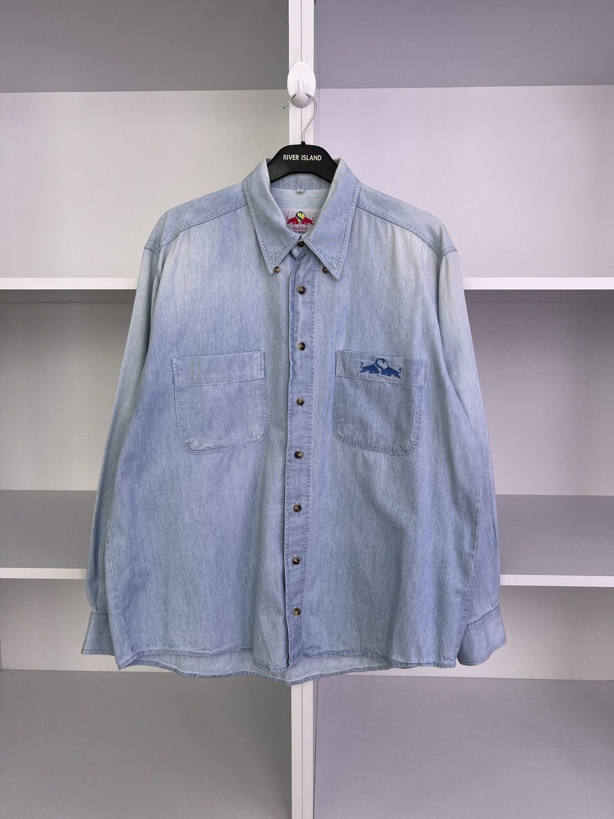 Red Bull × Vintage Vintage Petronas Red Bull Racing Button Up shirt Size US L / EU 52-54 / 3 - 3 Thumbnail