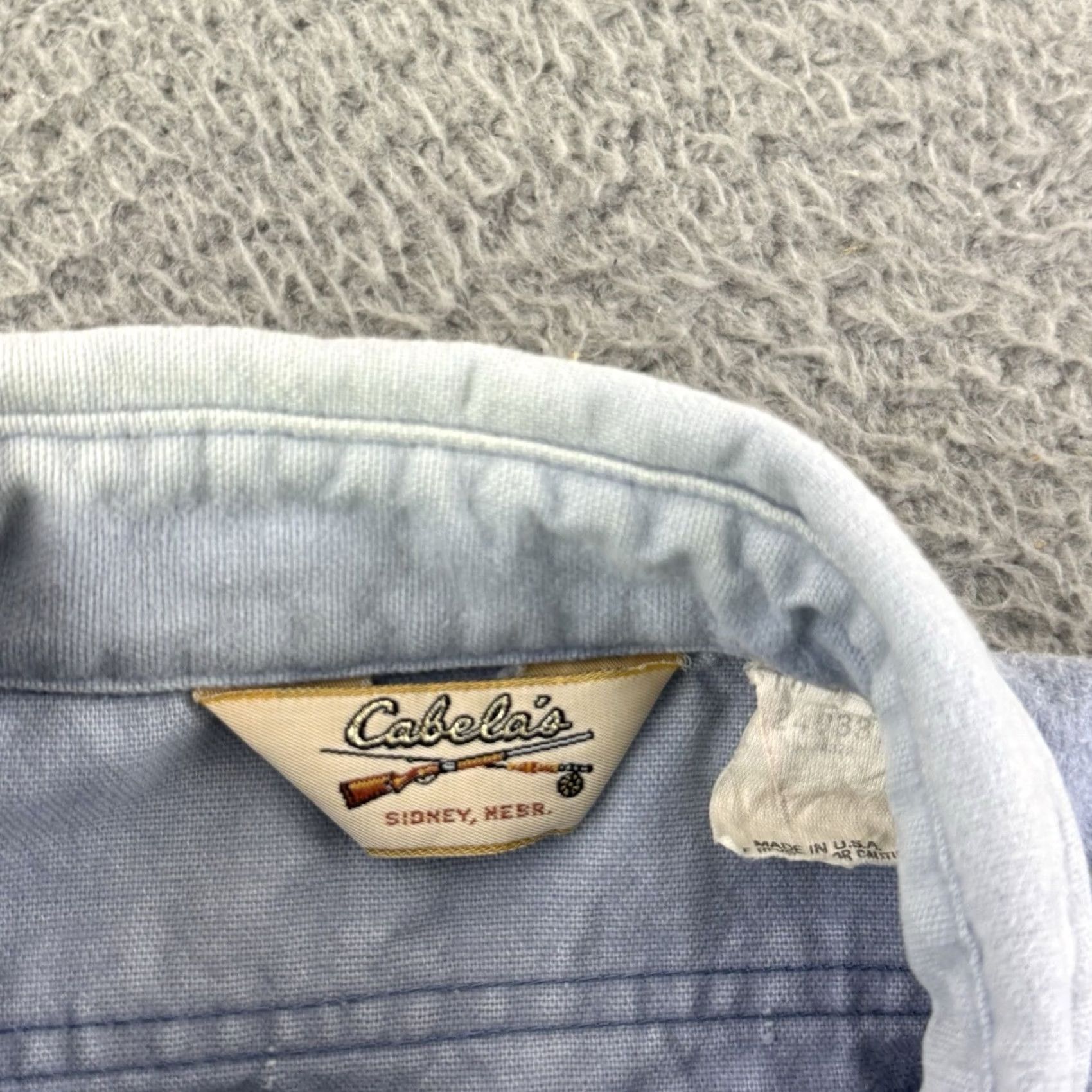 Vintage VINTAGE Woolrich Cabelas Shirt Men 2XL Blue 90s Button Up Chamois Hunting Outdoor USA Size US XXL / EU 58 / 5 - 7 Thumbnail