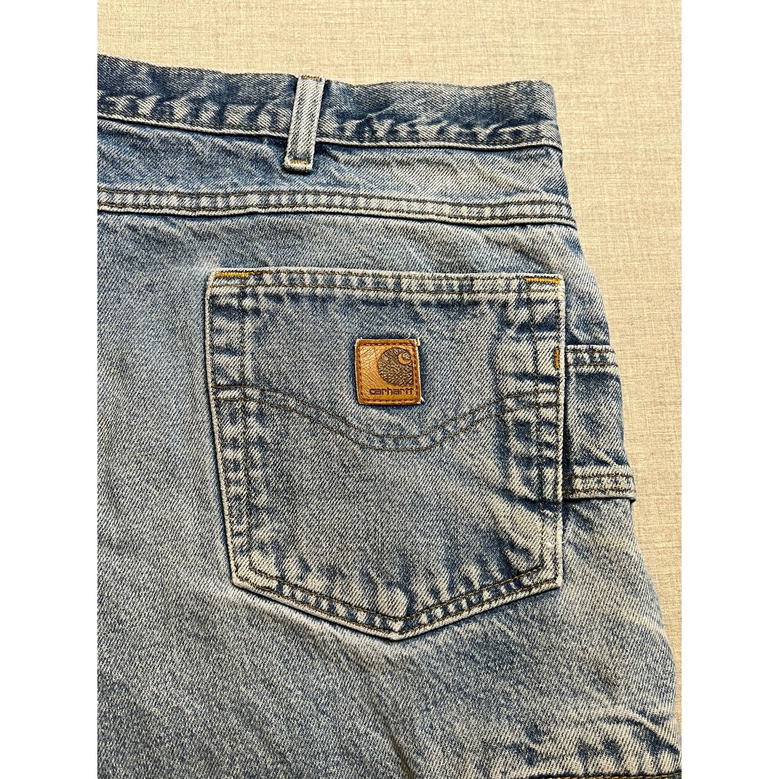 Carhartt Carhartt Faded Carpenter Workwear Jeans 40x32 Size US 40 / EU 56 - 4 Thumbnail