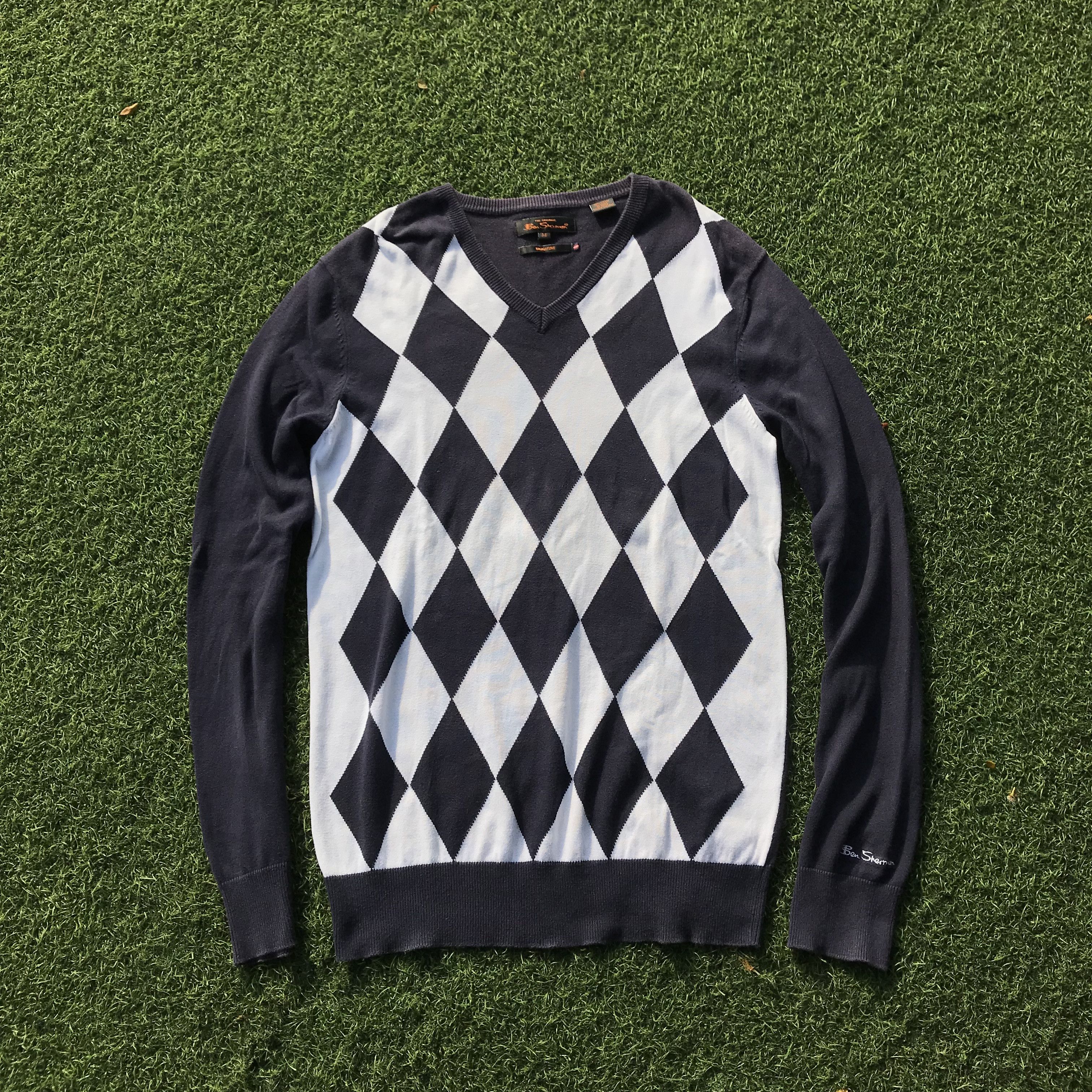 Ben Sherman Ben Sherman Classic Retro Mod Diamond Checker argyle sweater Size US M / EU 48-50 / 2 - 1 Thumbnail