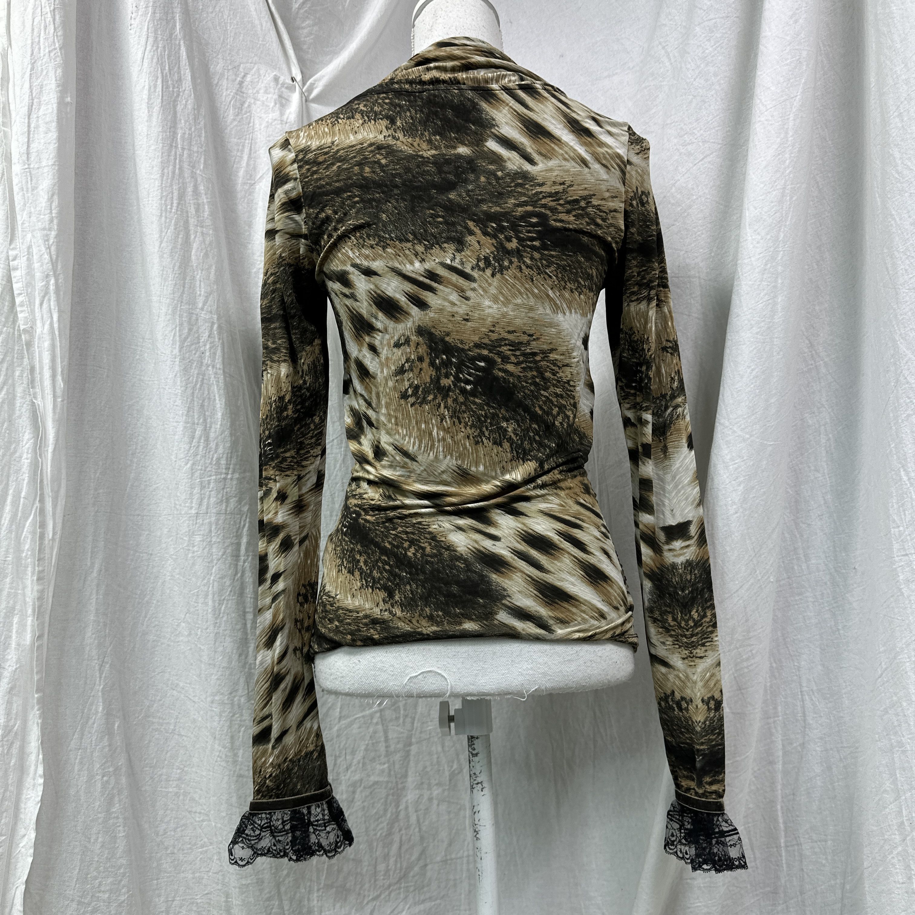 Roberto Cavalli Vintage Avant Garde Roberto Cavalli Animal Print Top 00s Size L / US 10 / IT 46 - 8 Thumbnail