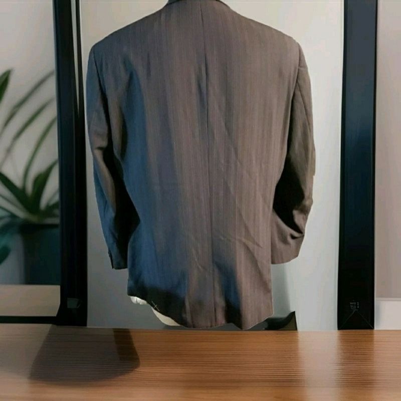 Hugo Boss Hugo Boss Mens Black Stripe Suit Sz 42 R Beautiful Size 42R - 2 Thumbnail
