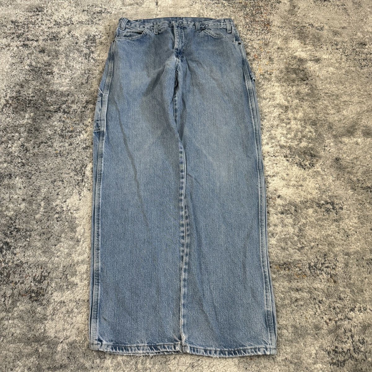 Dickies × StraightFaded × Vintage Vintage 90s Dickies light wash wide leg carpenter jeans Size US 32 / EU 48 - 2 Thumbnail