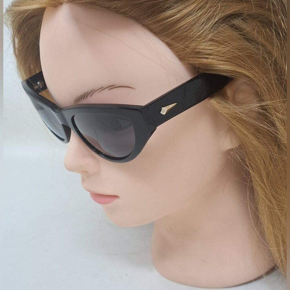 Rag & Bone rag & bone Sunglasses Black Smoke Gray Cat-Eye Polarized RN Size ONE SIZE - 2 Thumbnail