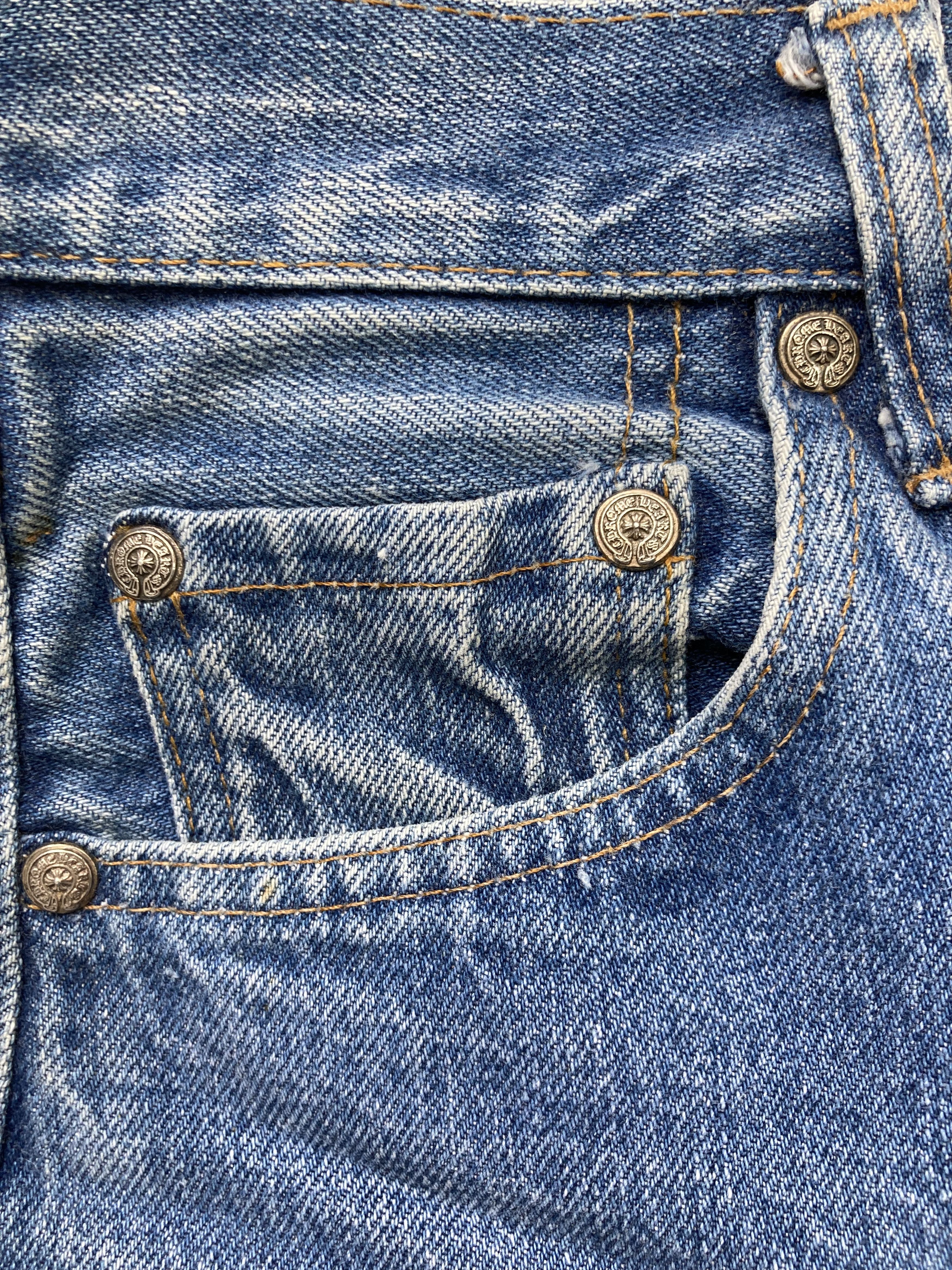 Chrome Hearts Chrome Hearts Levi's 501 Denim Jeans Size 26" / US 2 / IT 38 - 5 Thumbnail