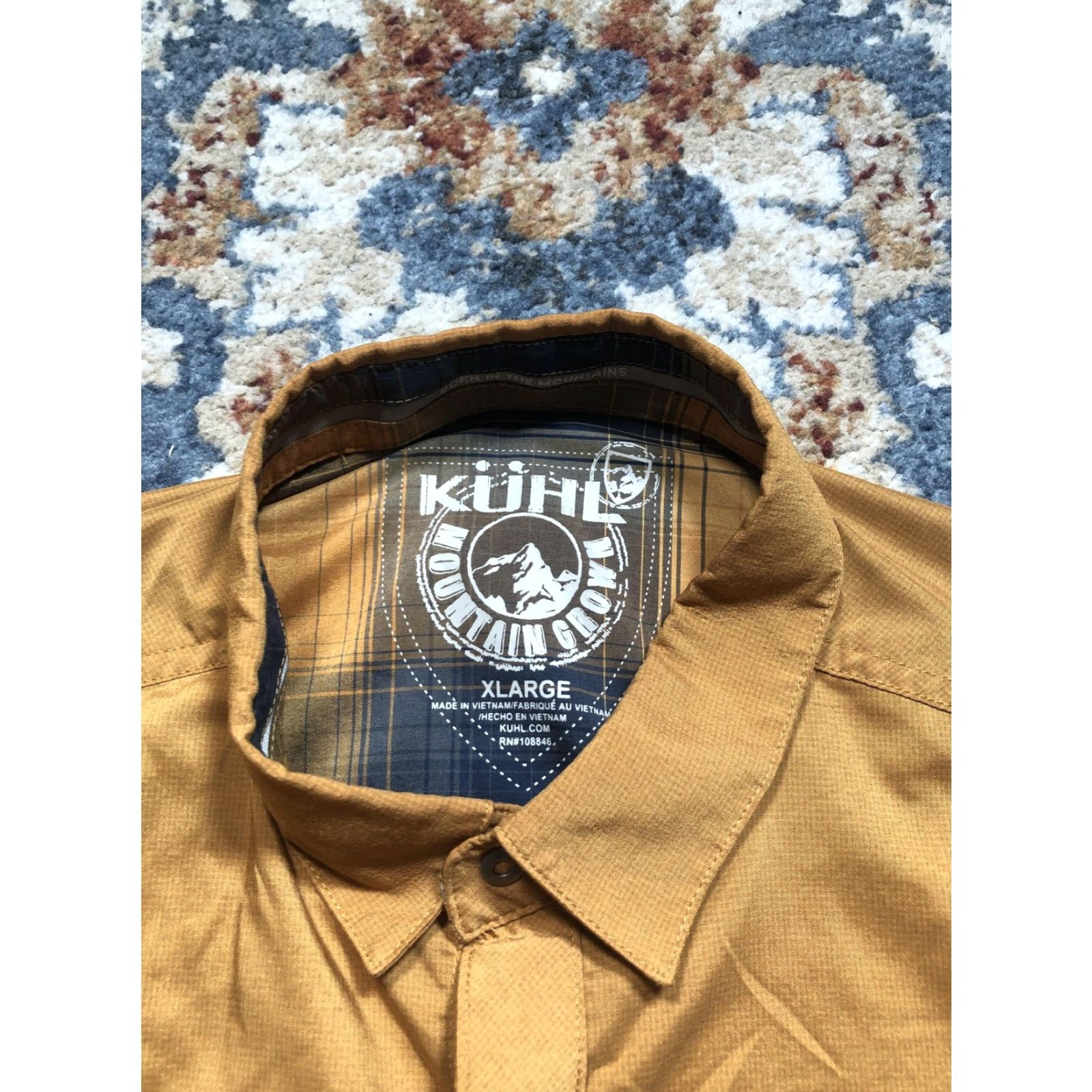 Vintage KÜHL Shirt Mens XL Brown Short Sleeve Button-Up Outdoor Hiking Pockets Trail Size US XL / EU 56 / 4 - 7 Thumbnail