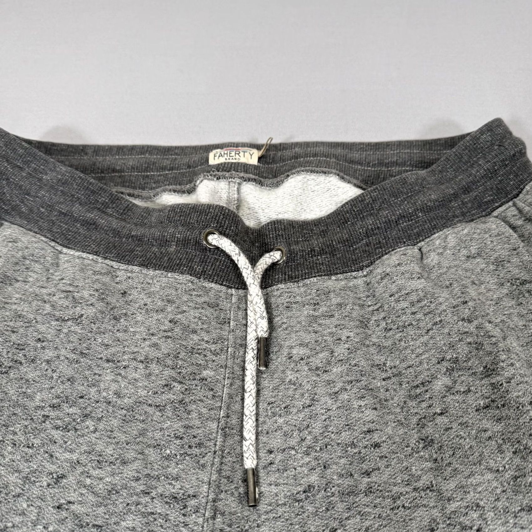 Faherty Faherty Mens Medium Gray Fleece Jogger Pants Drawstring Stretch Elastic Waist Size US 31 - 3 Thumbnail
