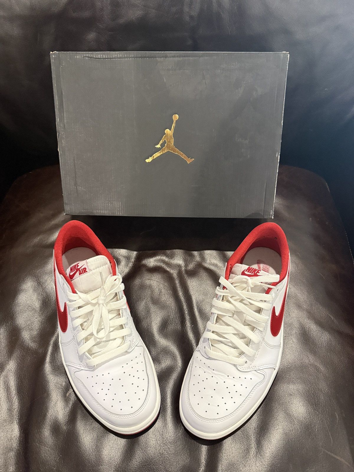 Nike Air Jordan 1 Retro Low White Varsity Red (2015) - Size 11.5M Size US 11.5 / EU 44-45 - 4 Thumbnail