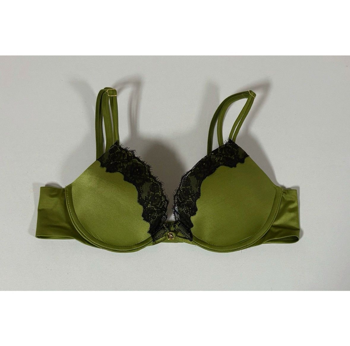 Victoria's Secret VS Olive Lace ‘Very Sexy’ Push-Up Bra Lingerie Size 34B 🖤 Size ONE SIZE - 2 Thumbnail