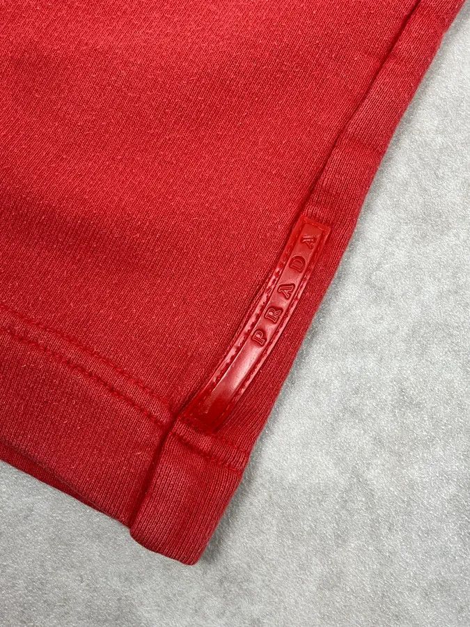 Prada 2000s Prada Red Zip-Pocket Jogger Pants Size 26" / US 2 / IT 38 - 11 Thumbnail