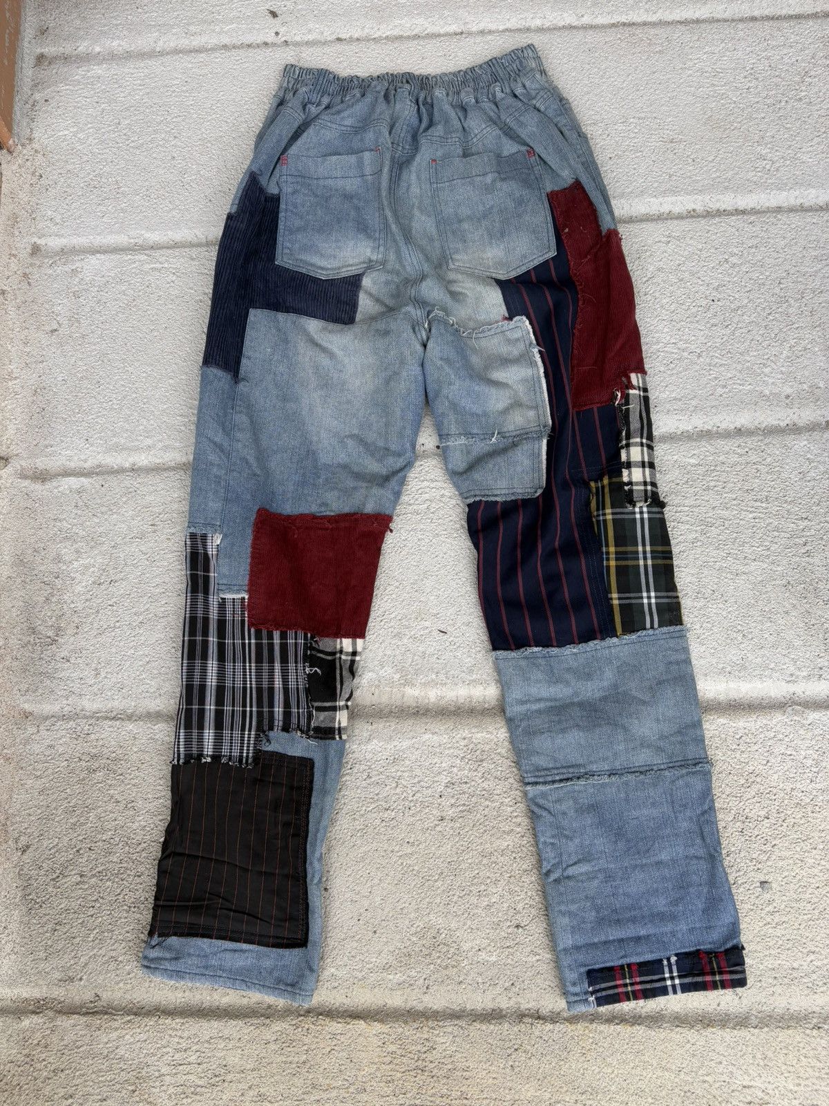 Japanese Brand Japanese Patchwork Denim Kapital Boro Style Elastic Waist Size US 30 / EU 46 - 3 Thumbnail