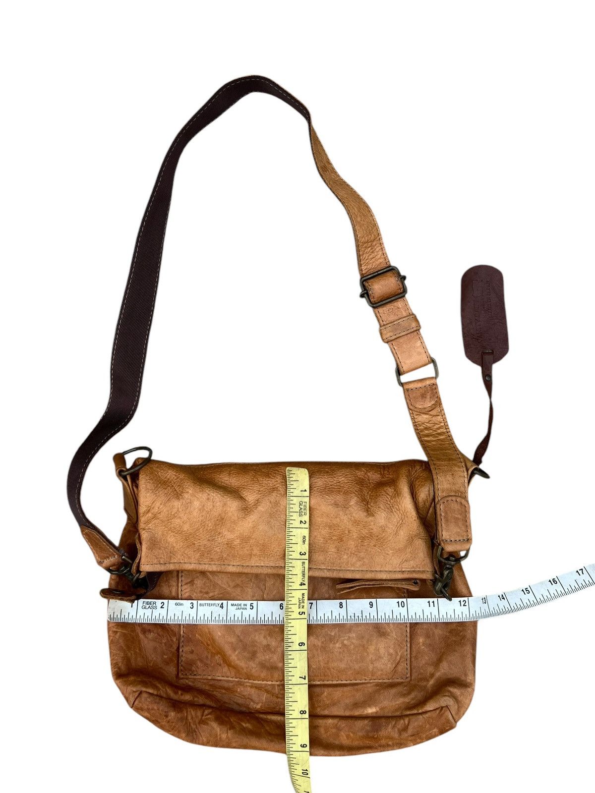 Leather Vintage Vanity Bash Japan Distressed Patina Leather Bag Size ONE SIZE - 25 Thumbnail