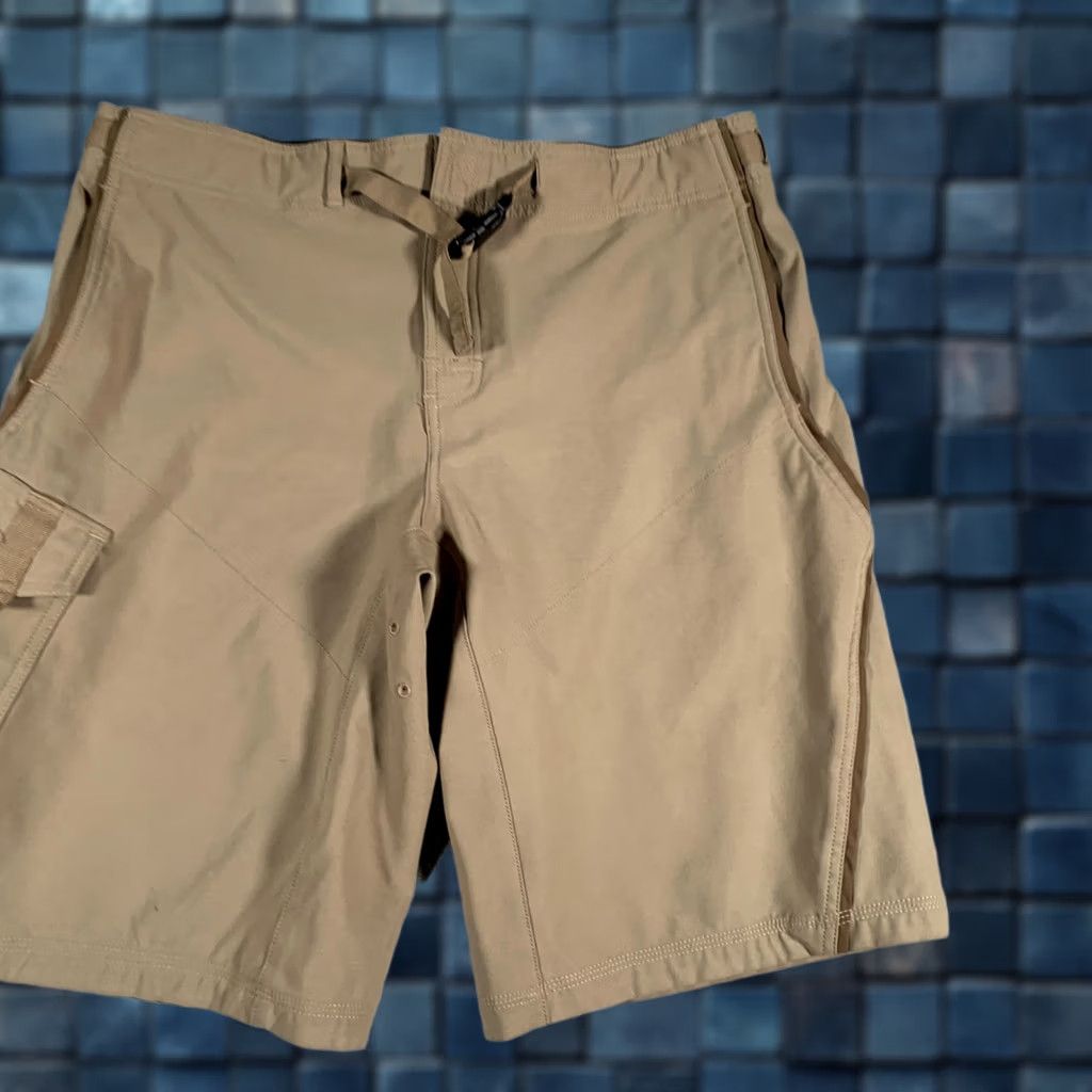 Prana Prana Mens Large Tan Stretch Hiking Cargo Pocket Outdoor Performance Shorts Size US 33 - 1 Thumbnail