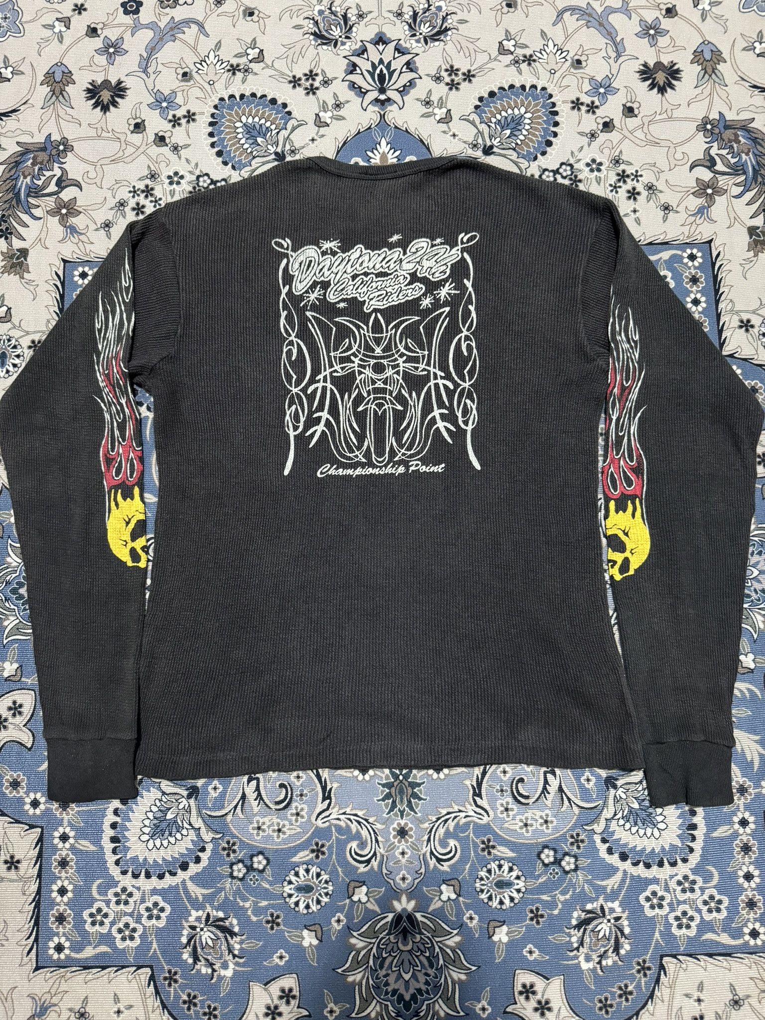 Daytona × Harley Davidson × Vintage Vintage Motorcycle Customs Factory Daytona 24th Flame Tee Size US M / EU 48-50 / 2 - 1 Thumbnail