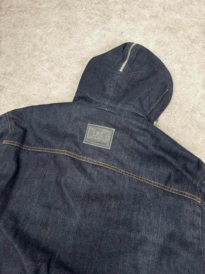 Dolce & Gabbana AW2003 Dolce & Gabbana Navy Denim Fur Hood Jacket Size US M / EU 48-50 / 2 - 9 Thumbnail
