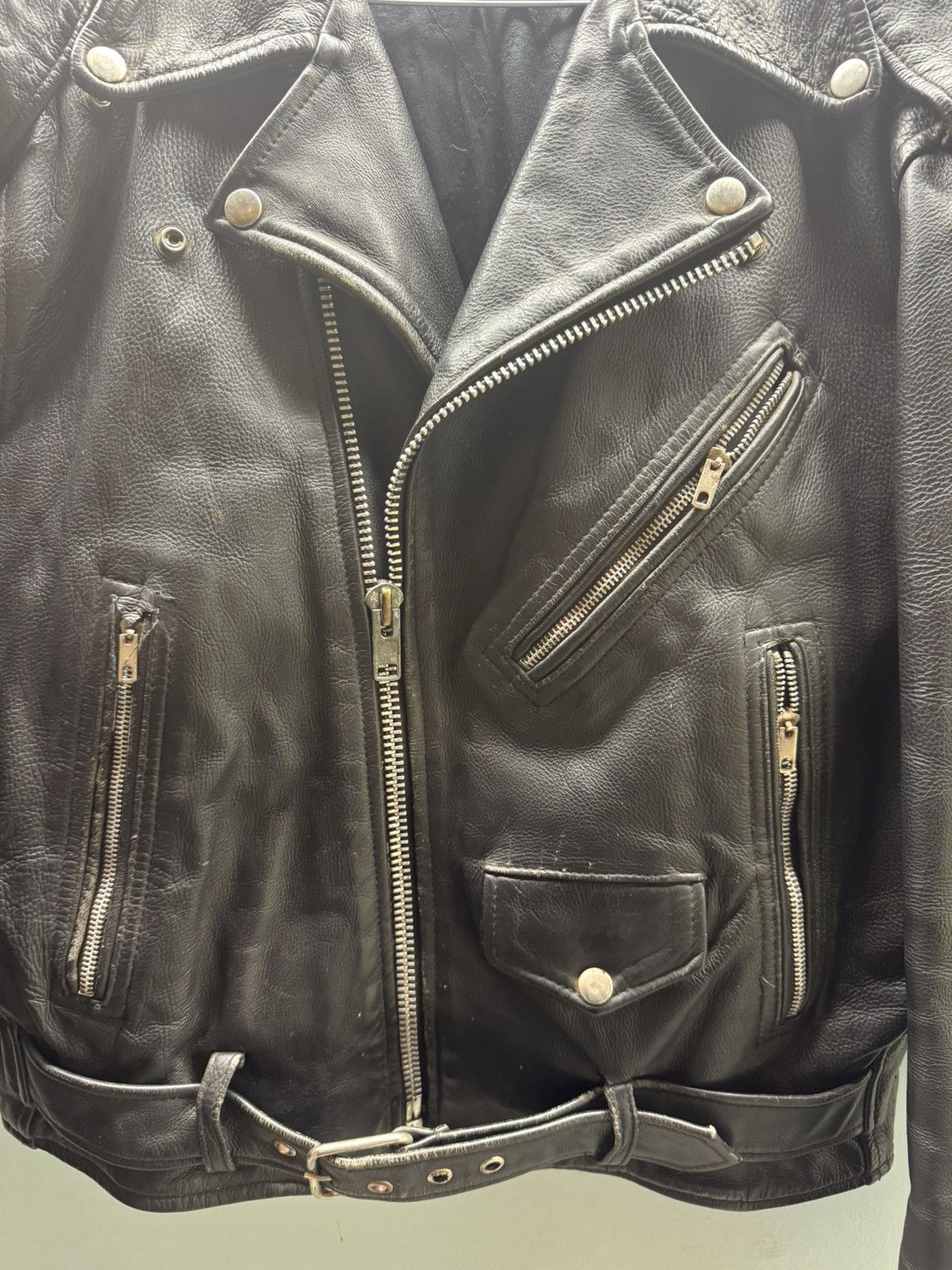 Vintage Vintage Racer Cafe Style Leather Jacket Size US M / EU 48-50 / 2 - 2 Thumbnail