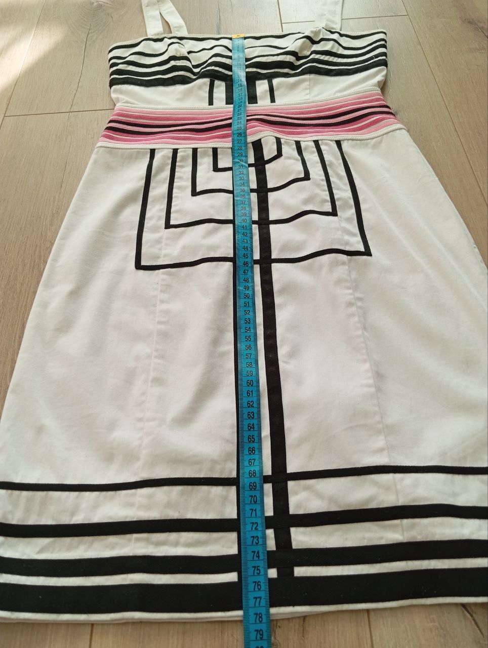 Karen Millen Karen Millen Geometric Stripe Bodycon Dress White Pink 10 Size M / US 6-8 / IT 42-44 - 15 Thumbnail