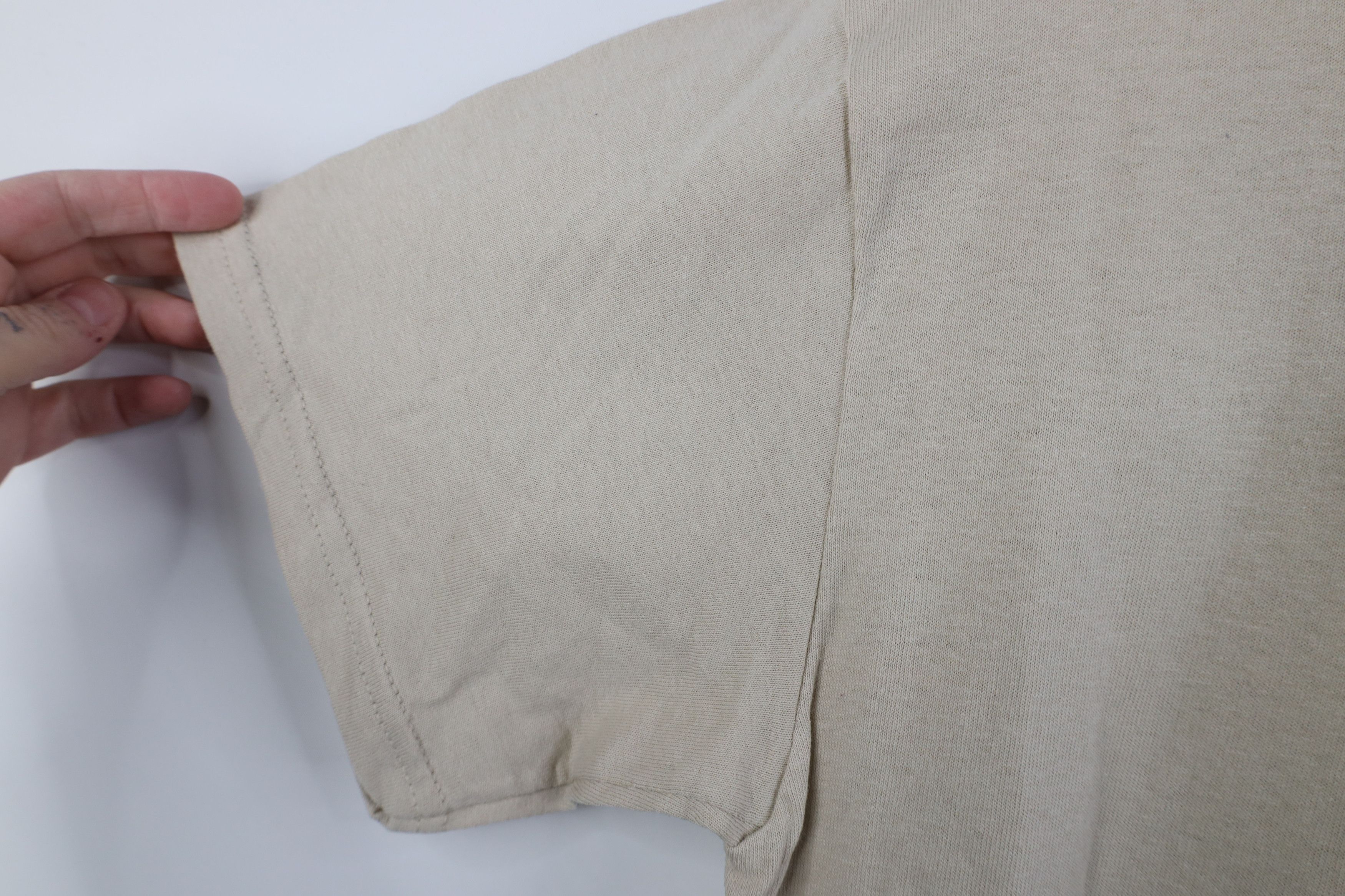 Vintage Vintage Y2K Streetwear Heavyweight Cotton T-Shirt Beige Tan Size US S / EU 44-46 / 1 - 6 Thumbnail