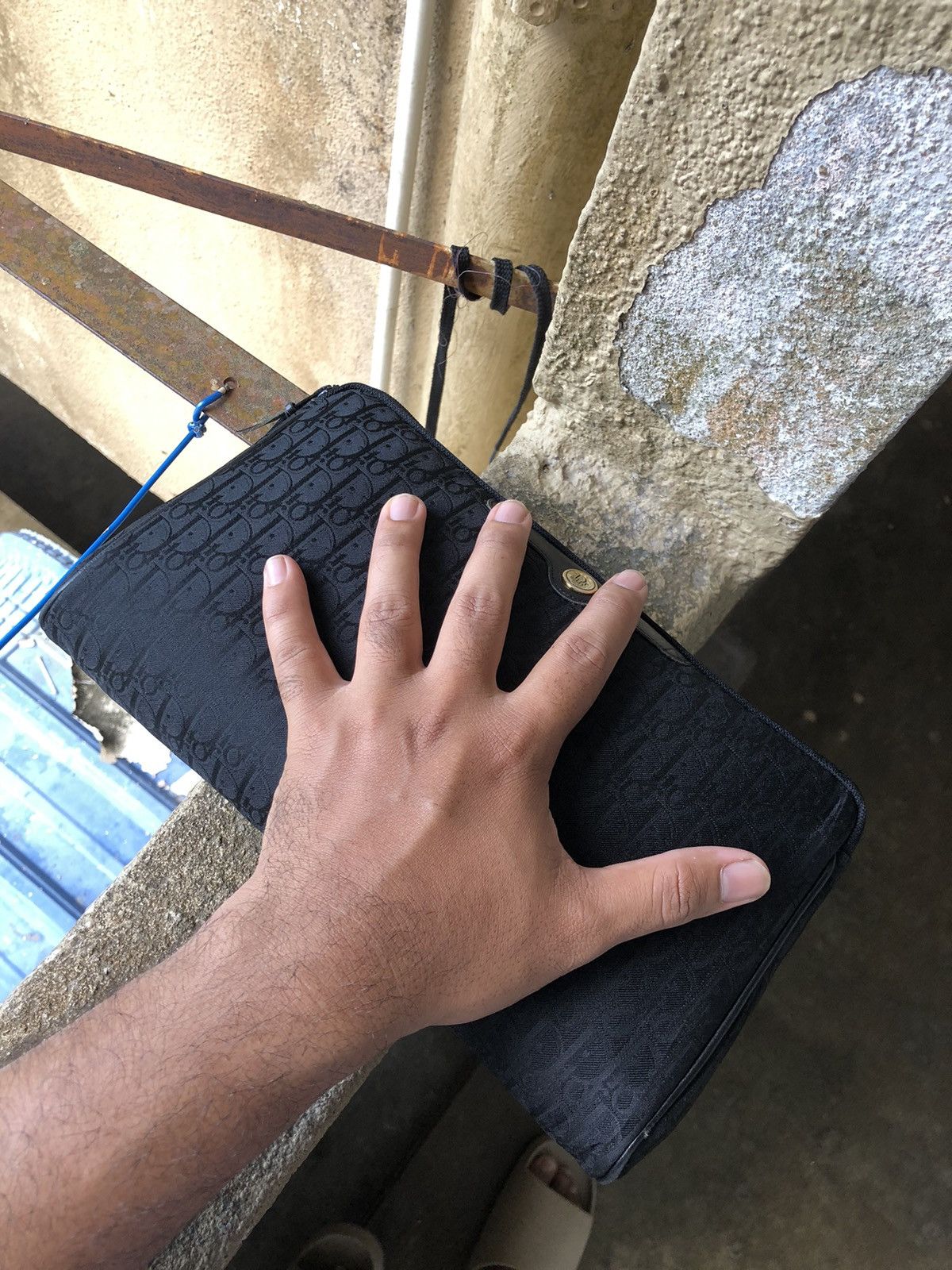 Christian Dior Monsieur Vintage Christian Dior Monogram Clutch Bag Black Size ONE SIZE - 14 Thumbnail