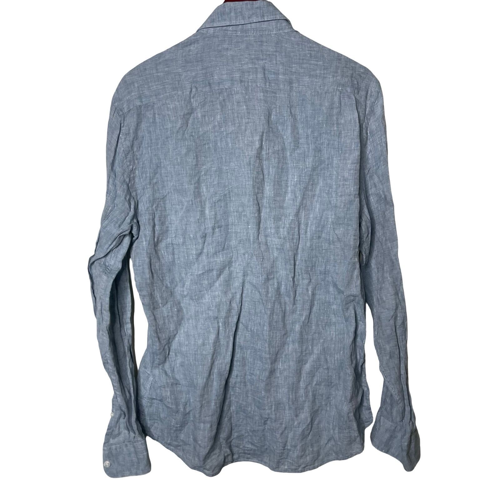 Other Moss Bros Blue Linen Button Down Shirt sz L Size US L / EU 52-54 / 3 - 4 Thumbnail