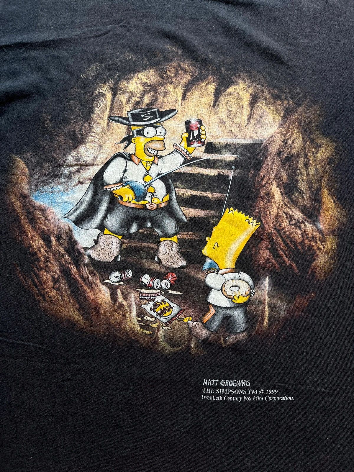 The Simpsons The Simpsons Matt Groening 1999 Bart & Homer Zorro Duff Size US L / EU 52-54 / 3 - 2 Thumbnail