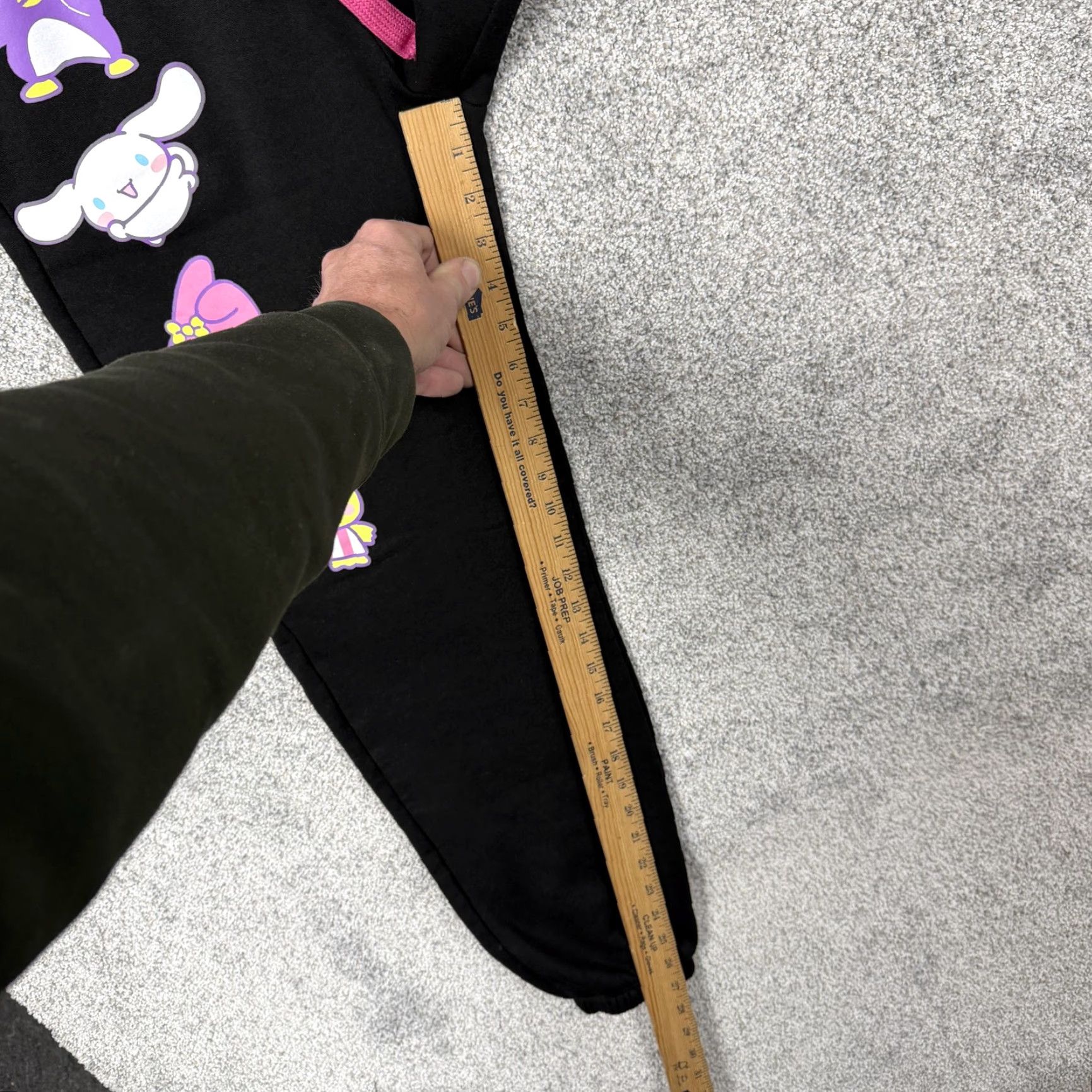 Vintage Sanrio Hello Kitty and Friends Jogger Pants Juniors L Black Kidcore Kawaii Pants Womens Size 36" / US 14 / IT 50 - 3 Thumbnail