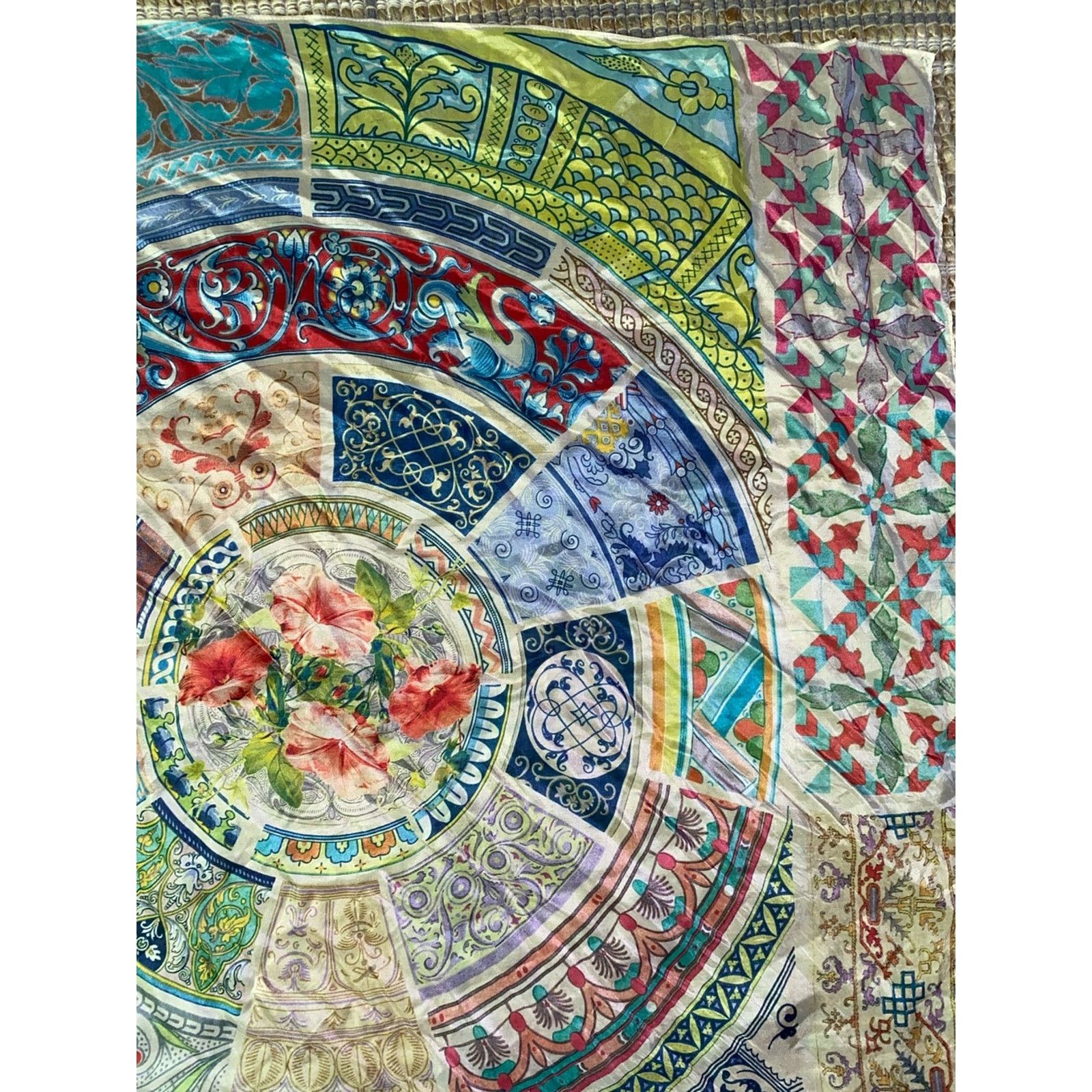 Johnny Was Johnny Was $160 Celestin Large Silk 43” Square Scarf EUC Size ONE SIZE - 8 Thumbnail