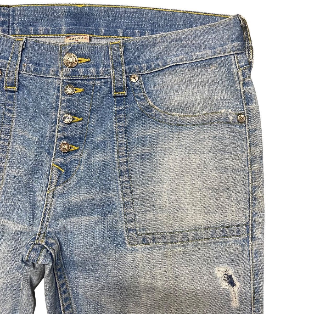 True Religion Vintage True Religion Distressed Denim Flare Jeans Size US 35 - 5 Thumbnail