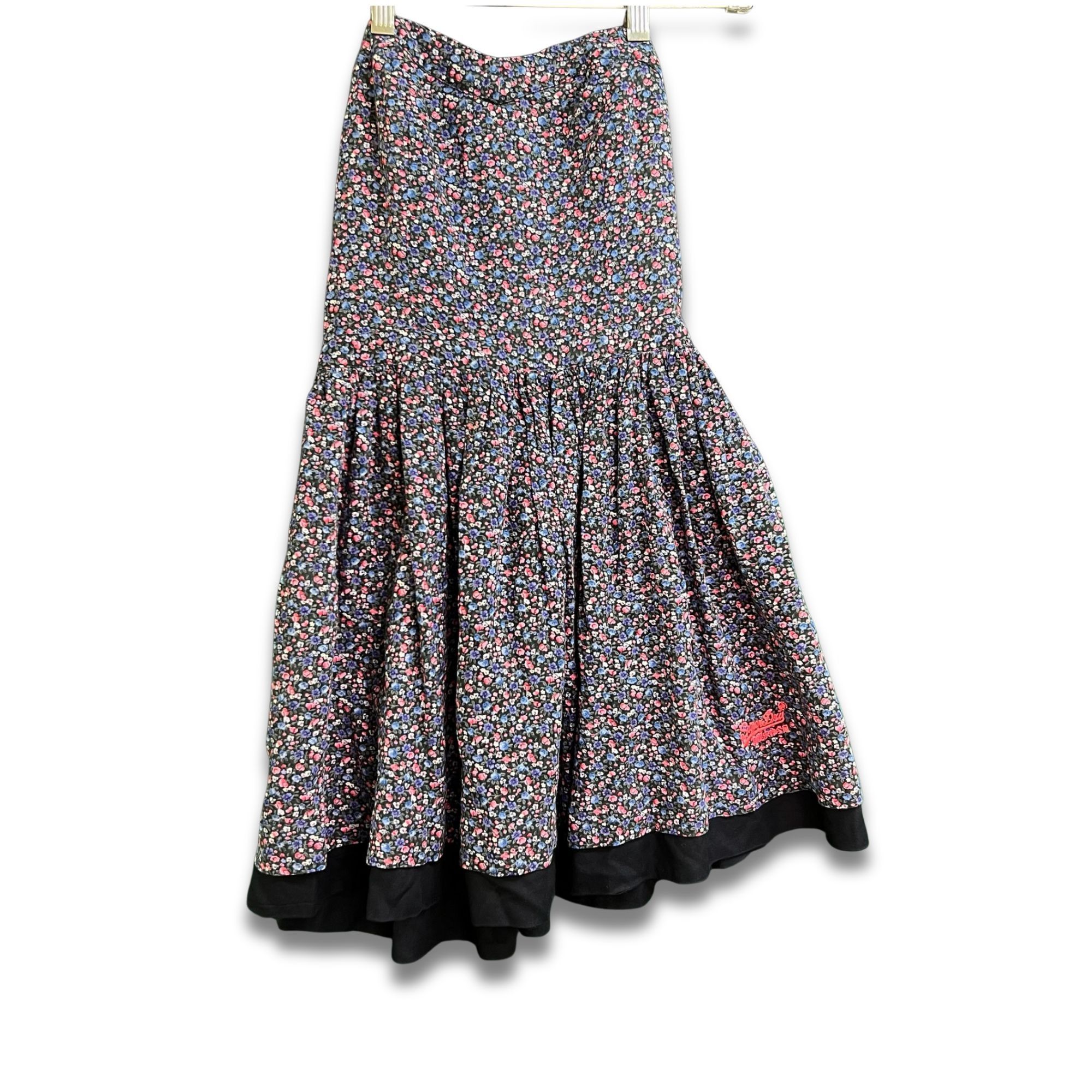 Superdry SUPERDRY Floral Print Strapless Dress XS Black Multicolor Size XS / US 0-2 / IT 36-38 - 2 Thumbnail