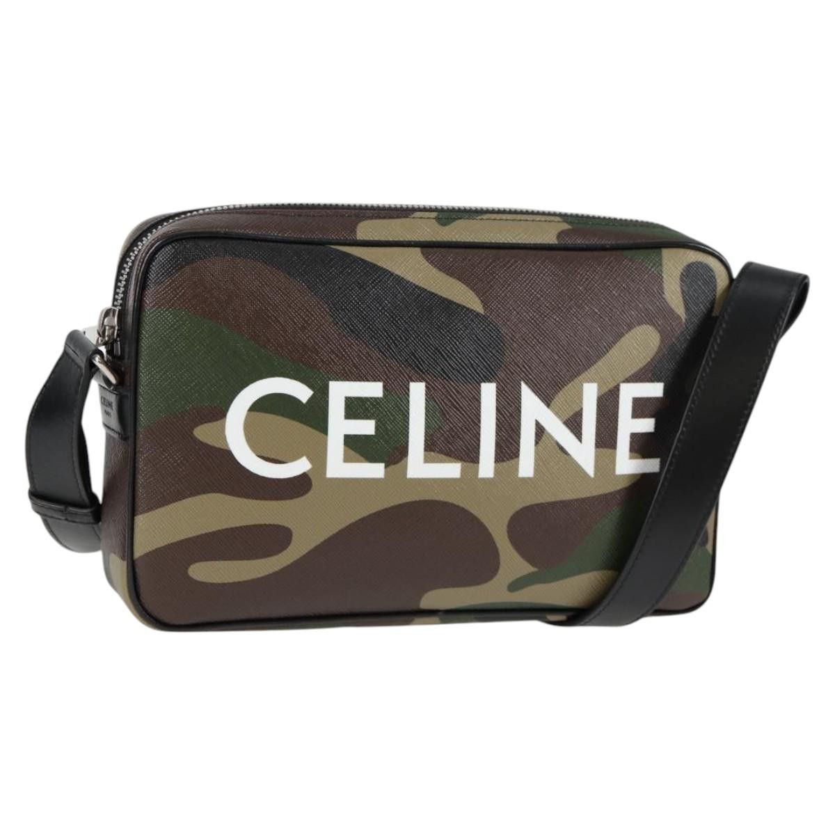 Celine Shoulder Bag Pvc Leather Brown Silver Auth Nb464M in Brown/Silver, Women's