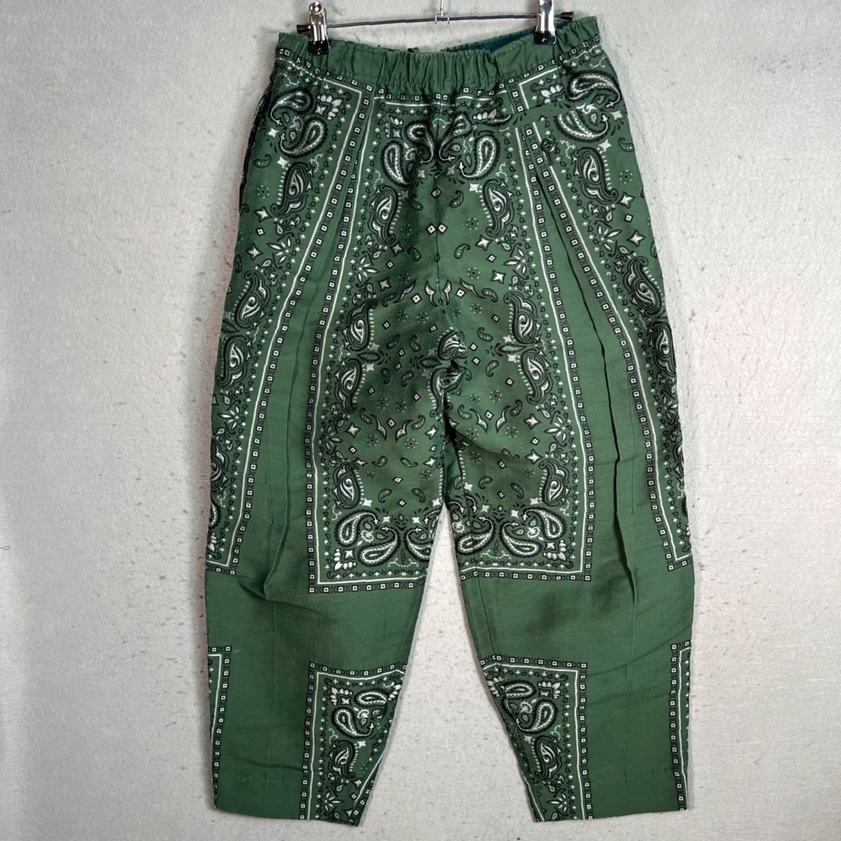 TOGA VIRILIS Toga Virilis Green Paisley Bandana Jacquard Pants Size 44 Made In Japan Womens Size 30" / US 8 / IT 44 - 2 Thumbnail