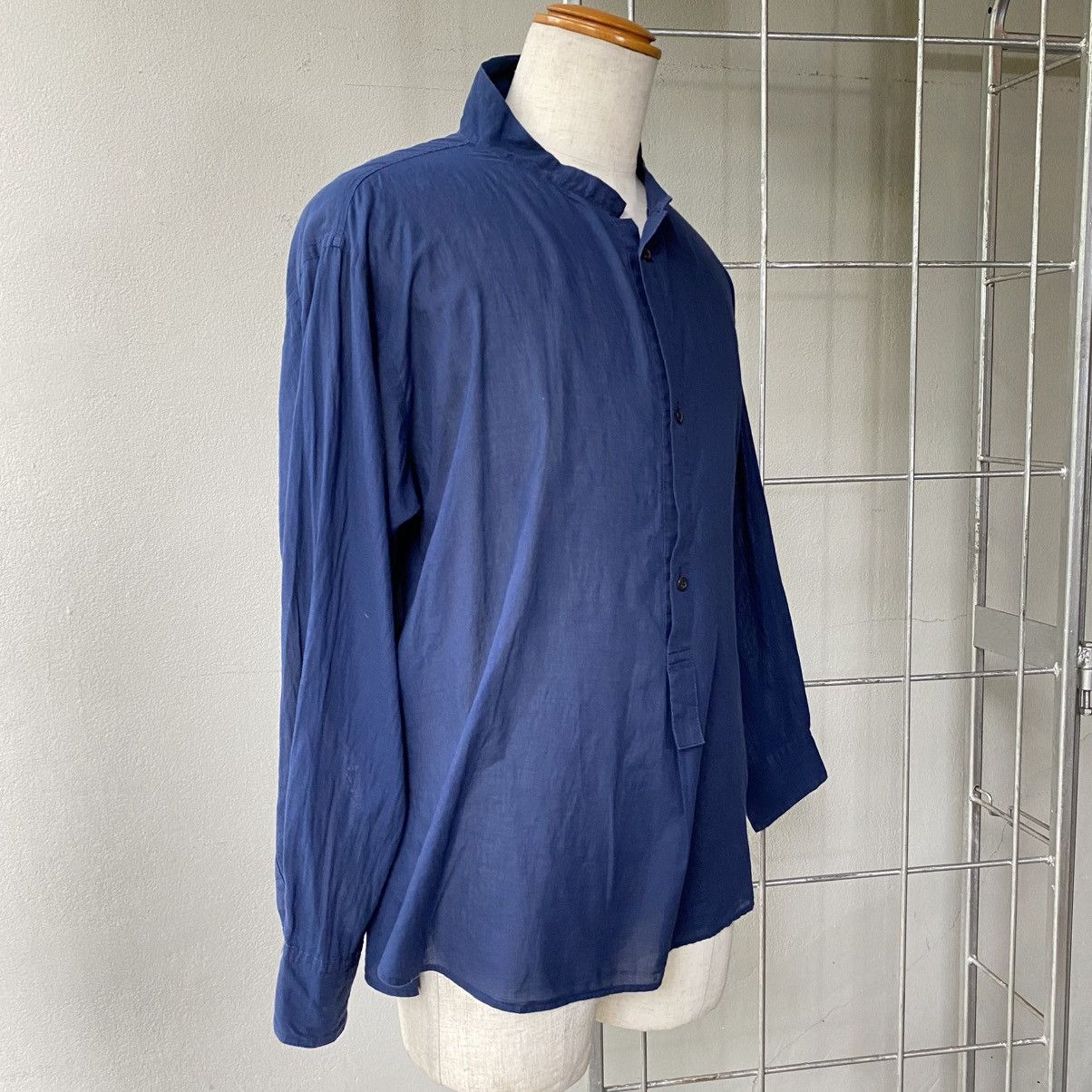 Y's Y’s Navy Stand Collar Shirt Size US XL / EU 56 / 4 - 16 Thumbnail