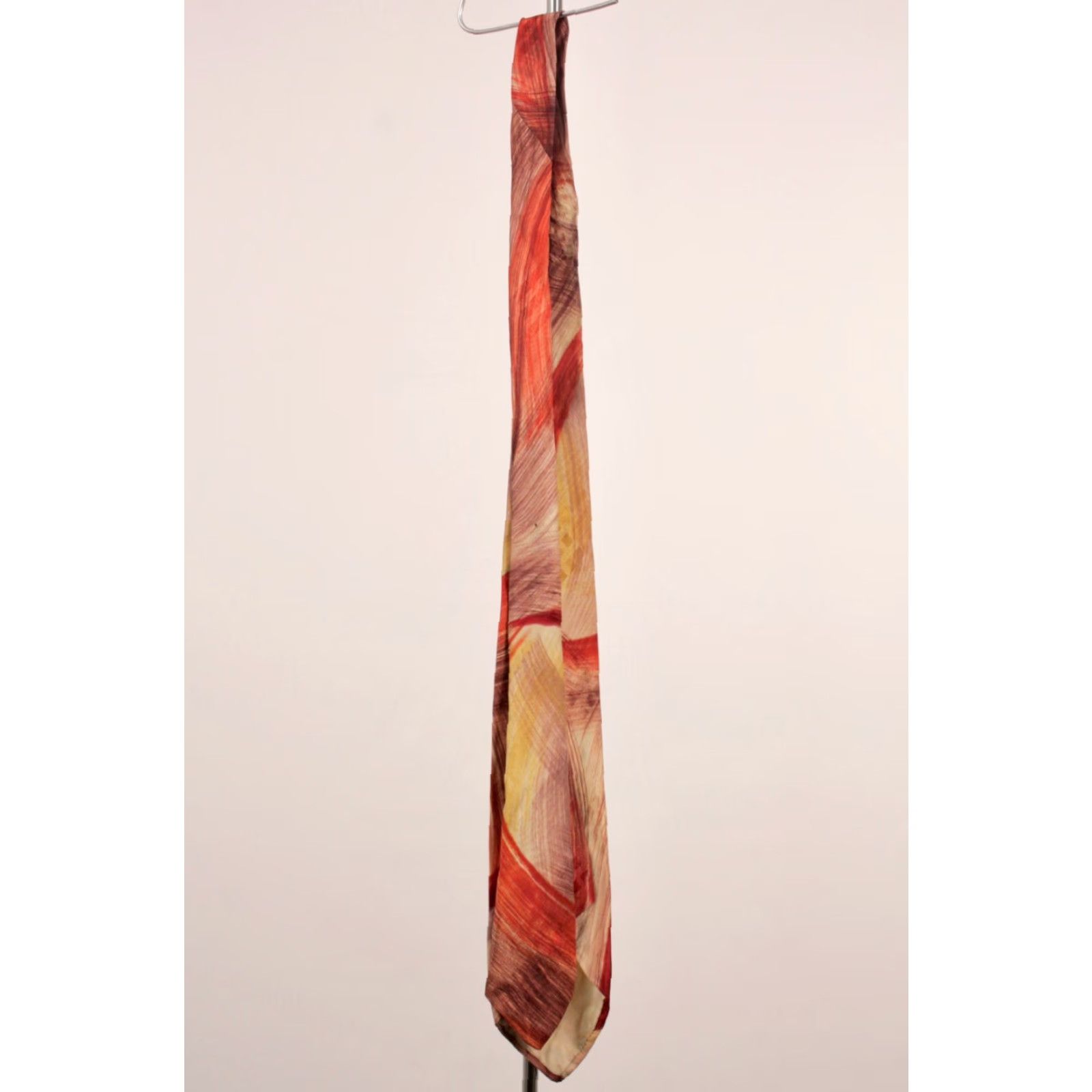 Vintage VINTAGE Hirsch Bros 40s Hand Painted Tie Necktie Men's 1940s Red Purple Tie 47" Long 3.75" Wide Mens Size ONE SIZE - 7 Thumbnail