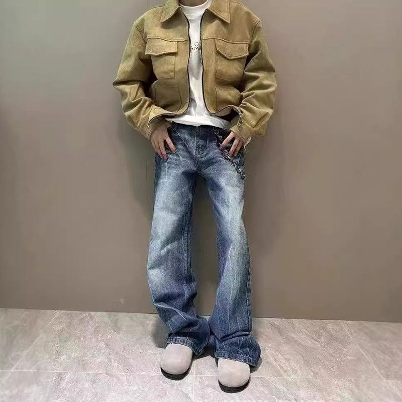 Japanese Brand × Jean Vintage Lightning Burst Blue Jeans Size US 30 / EU 46 - 1 Thumbnail