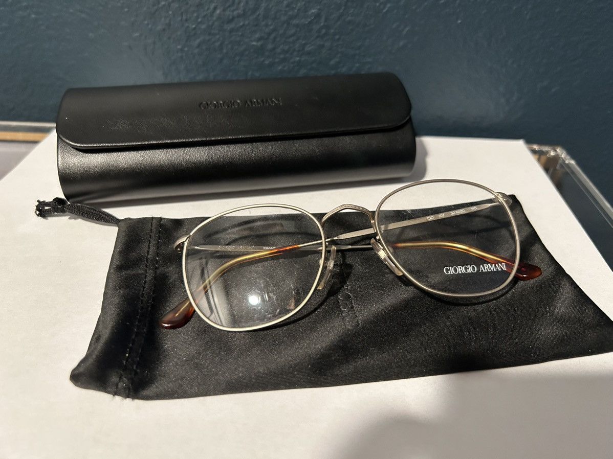 Giorgio Armani Giorgio Armani 130 silver/pale gold vintage 80’s glasses Size ONE SIZE - 5 Thumbnail