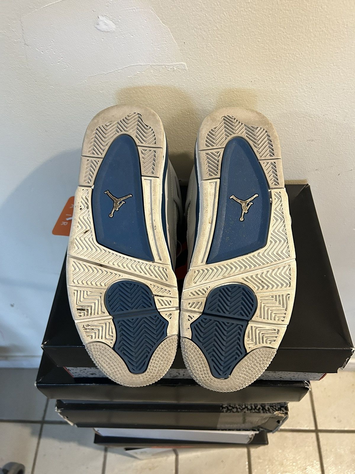 Jordan Brand × Nike Jordan 4 Military Blue Sz 7Y Size US 7 / EU 40 - 5 Thumbnail