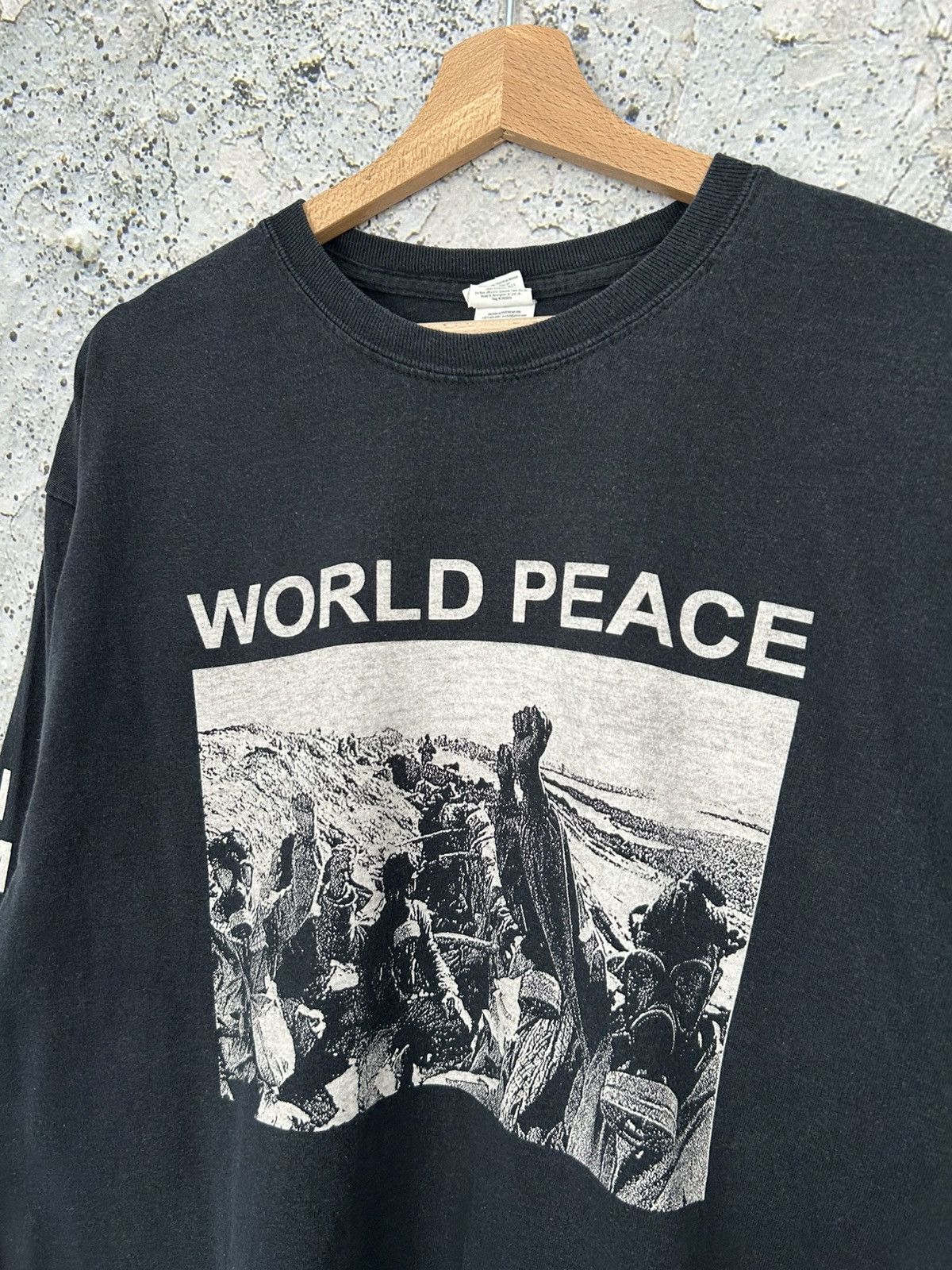 Vintage Vintage World Peace Avant Garde Longsleeve Streetwear Size US XL / EU 56 / 4 - 3 Thumbnail