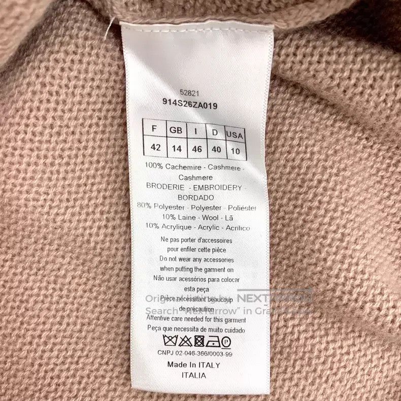 Dior Dior Brown jungle animal inlaid cashmere round-neck long-s Size M / US 6-8 / IT 42-44 - 7 Thumbnail